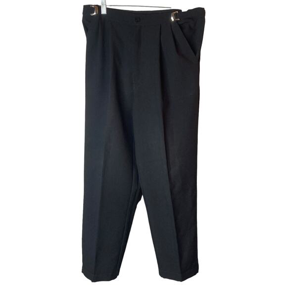 Liz Baker Pants Womens size 8 Black Career Dress Pleated - Picture 1 of 11